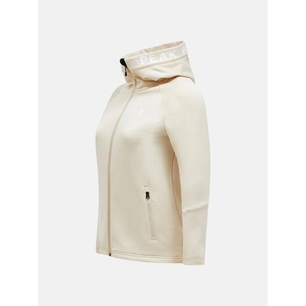 Peak Performance Sand Fog Zip Hood Rider Jas Beige Dames