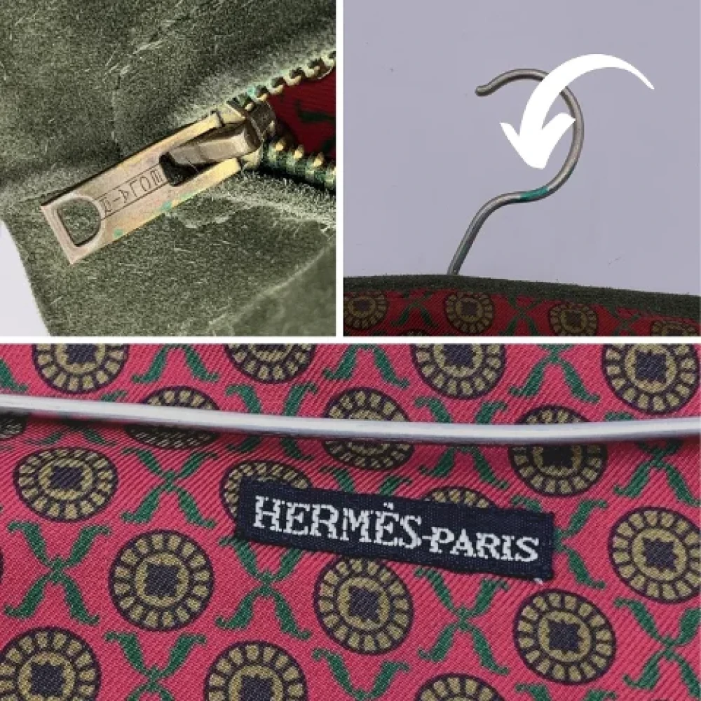 Hermès Vintage Pre-owned Suede travel-bags Green Dames