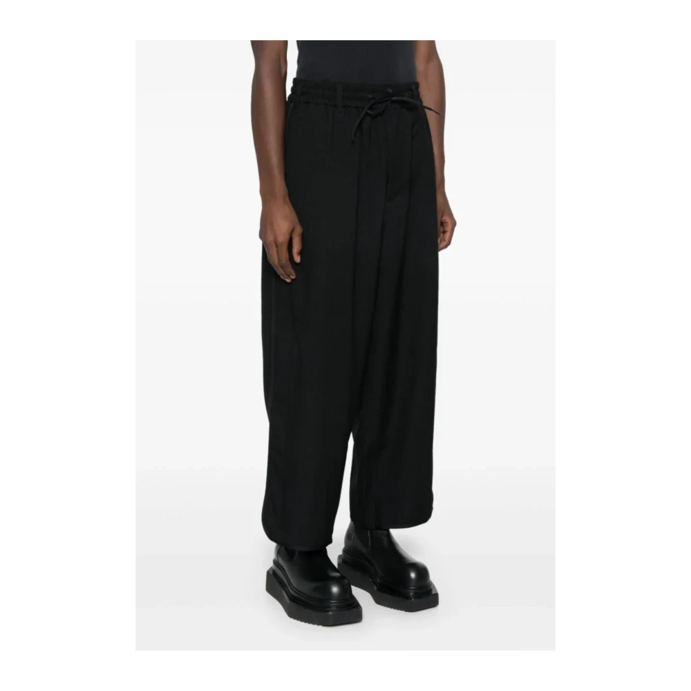 Y-3 Zwarte Wijde Broek Black Heren