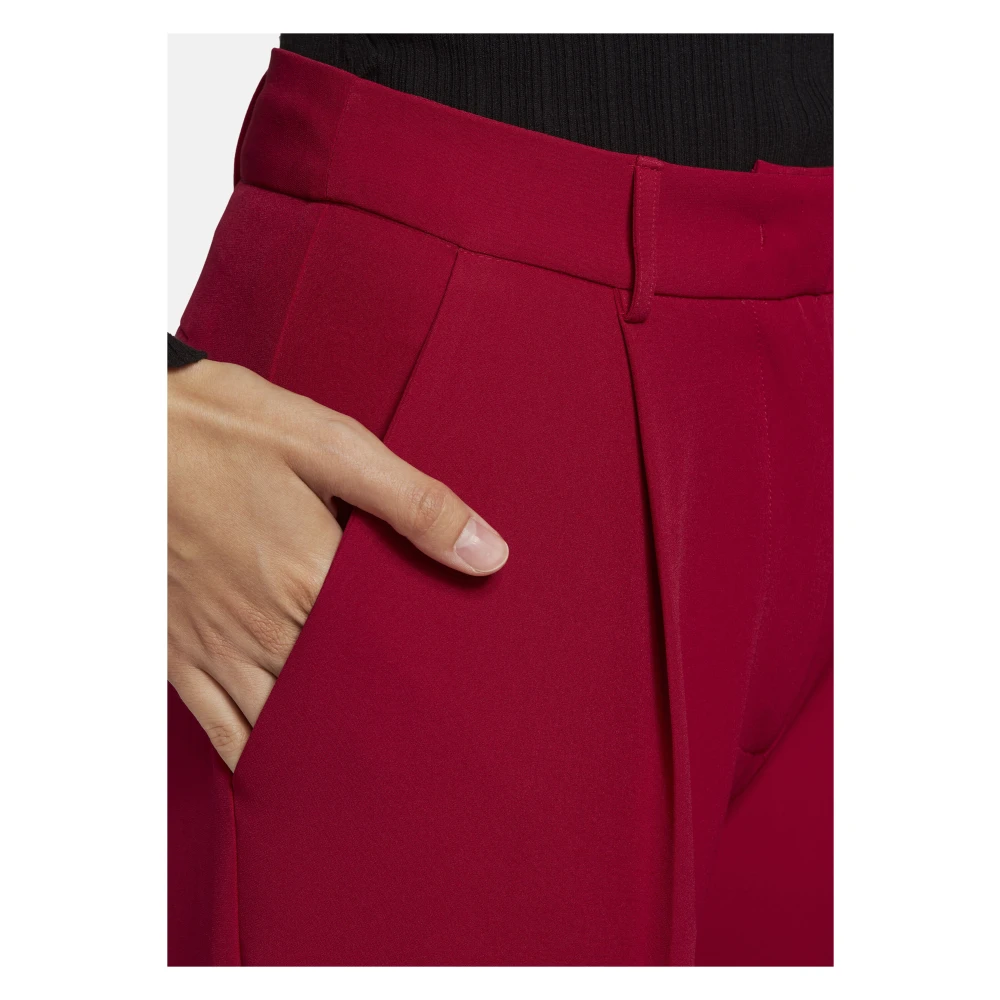 Nicowa Broek met gevouwen voorkant en rechte pijpen Red Dames