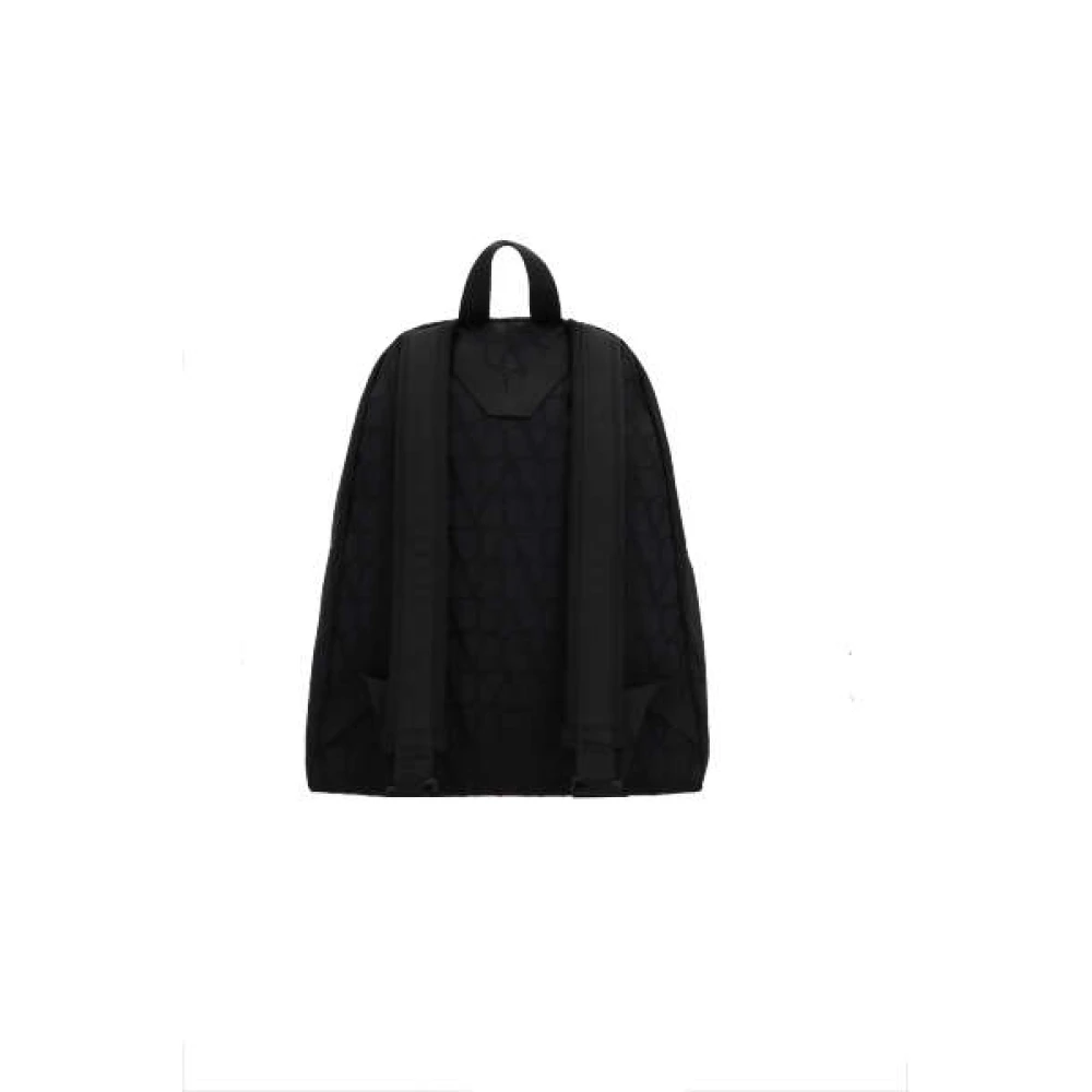 Valentino Garavani Zwarte Iconographe Technische Stoffen Rugzak Black Heren