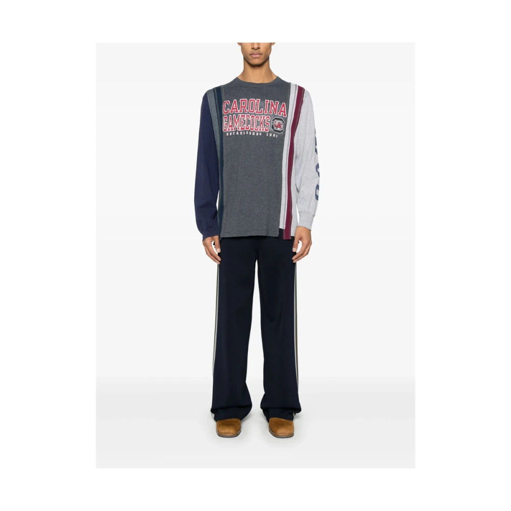 Needles Grijze Crew Neck Longsleeve Shirt Gray Heren