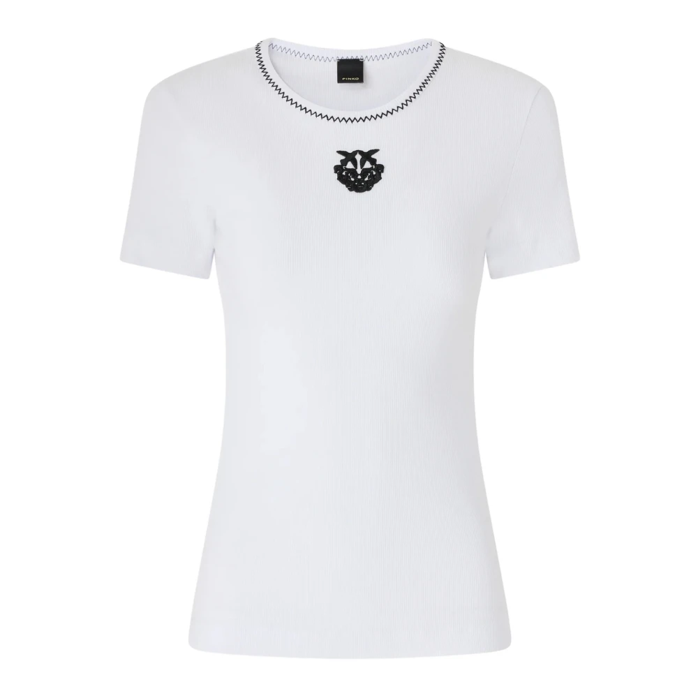 Pinko Women's White Brugherio T-Shirt Costina - T-Shirts - M - Tops