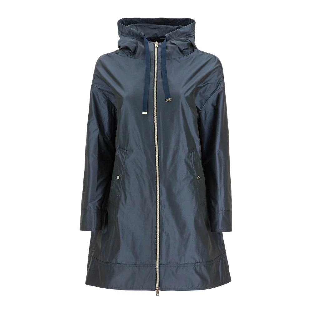 Herno Waterdichte technische taffeta parka met capuchon Blue Dames