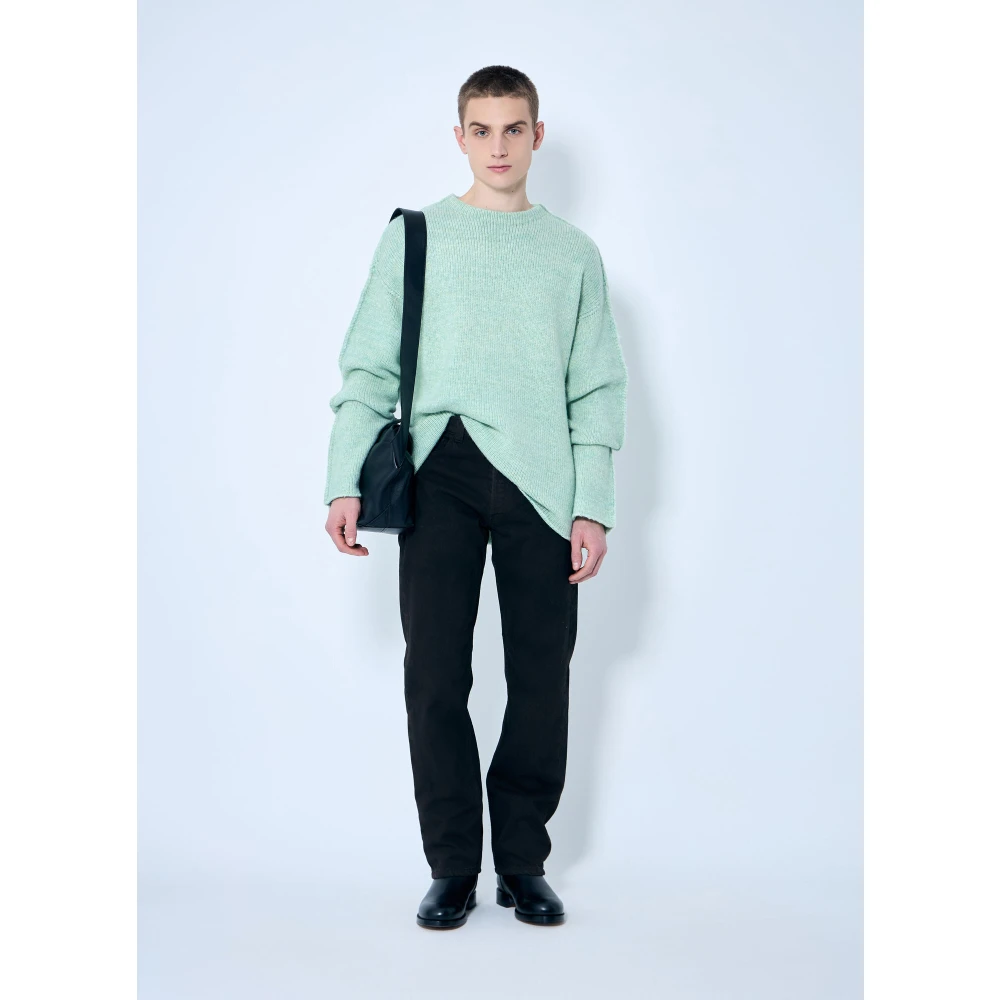 The Row Wolmix Gebreide Crewneck Sweater Green Heren