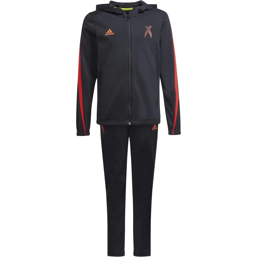 Adidas Speedflow Hood Svart Barn Sport Set Black, Unisex