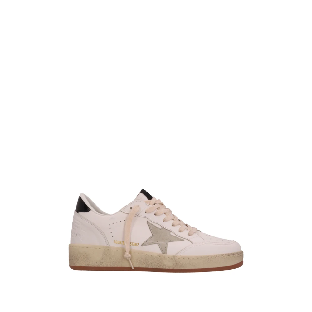 Golden Goose Zapatillas De Cuero Brillante Con Estrella Shoes Hombre Beige 42 Eu