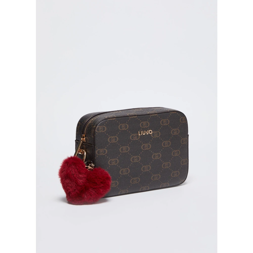 Liu Jo Logo charm schoudertas Brown Dames