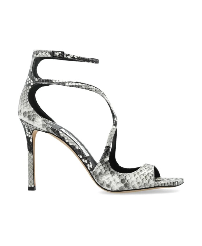sandales-en-cuir-python-gris