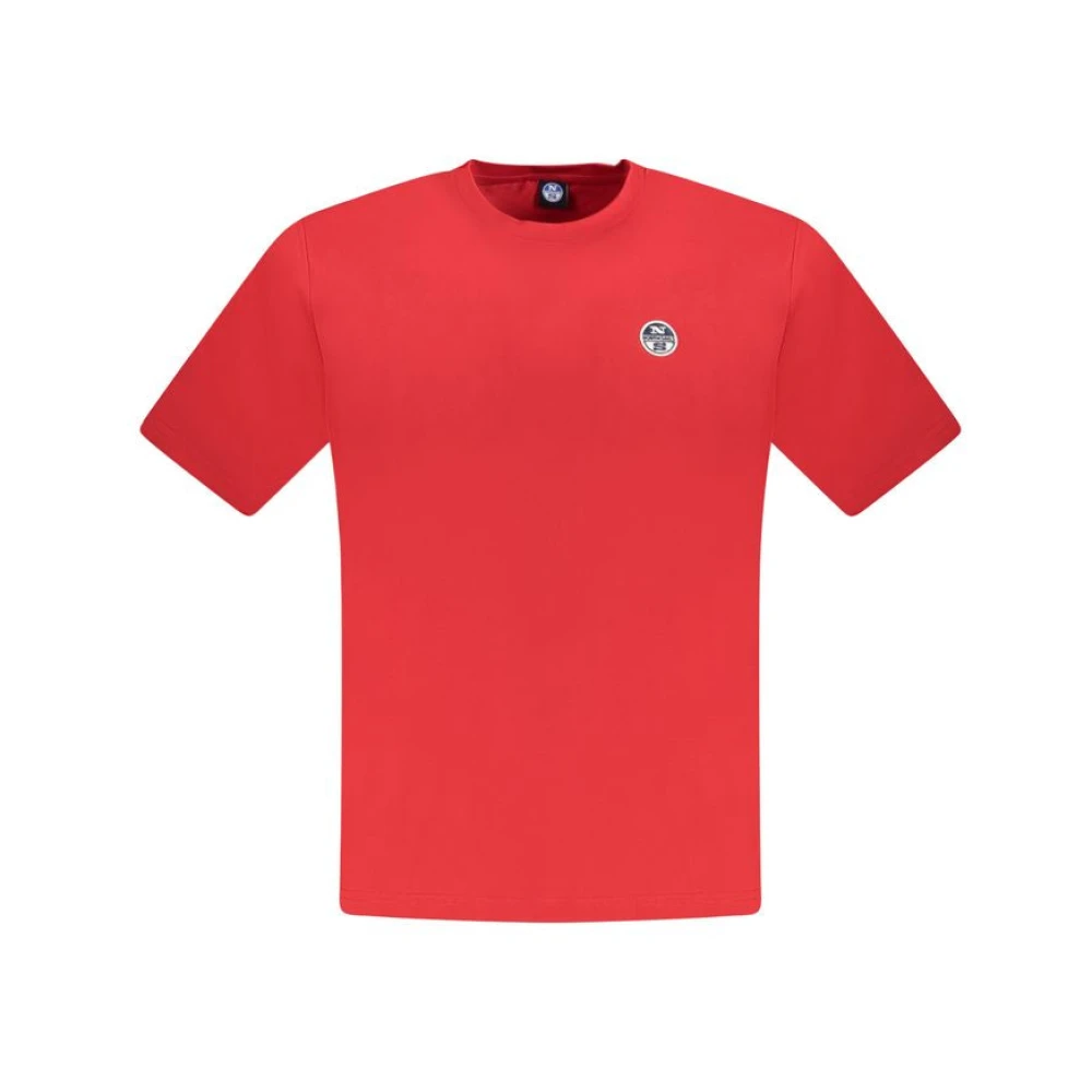 North Sails Rood Katoenen T-shirt | Stijl: Nosa-33739 Red Heren