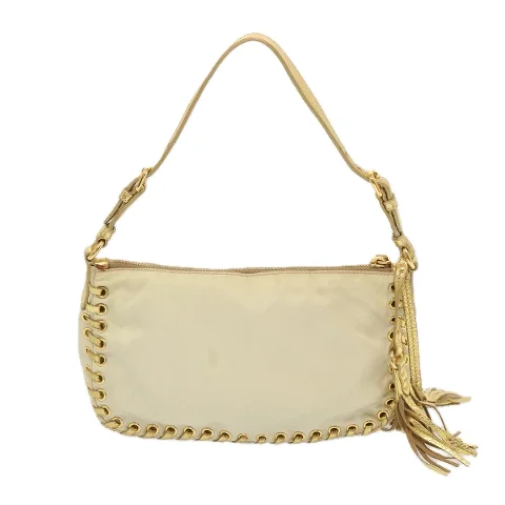 Prada Vintage Pre-owned Fabric prada-bags Beige Dames