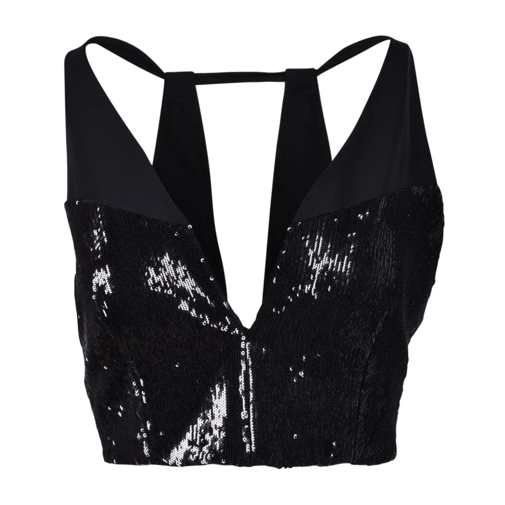 Costume National Moderne Rayon Elastan Top Black Dames