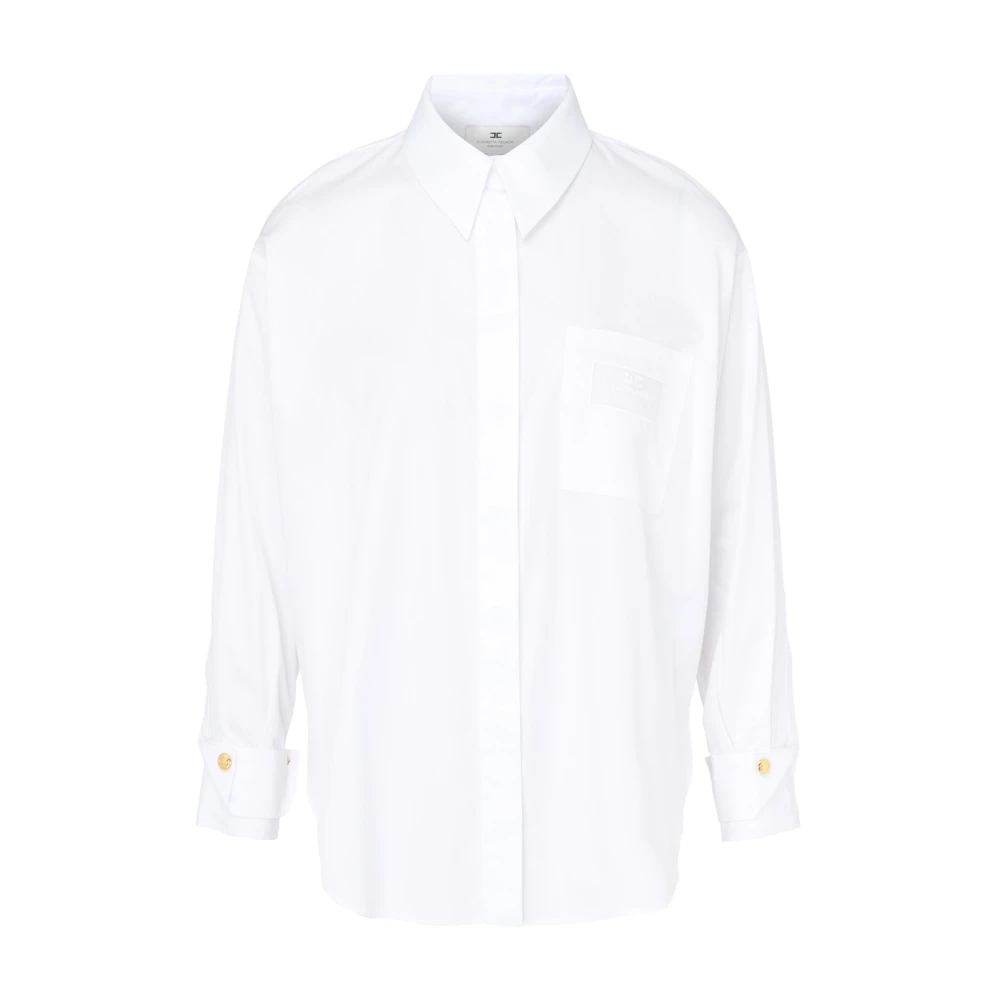 Elisabetta Franchi Witte Blouse EF Model White Dames