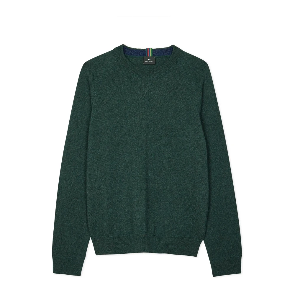 Paul Smith Groene Merinowol Ronde Hals Trui Green Heren