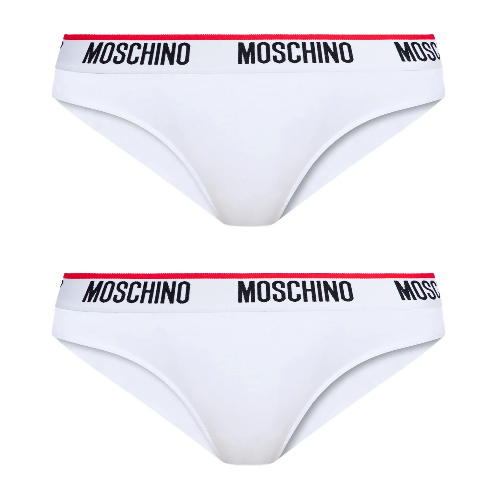 Moschino Merkonderbroeken 2-pack White Dames