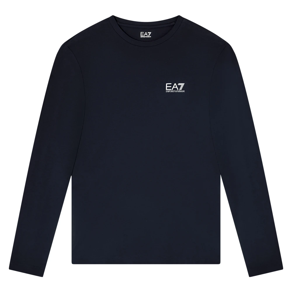Emporio Armani Ea7 , Long Sleeve T-Shirts, Male, Blue, Xl, Ea7 T-Shirts And Polos