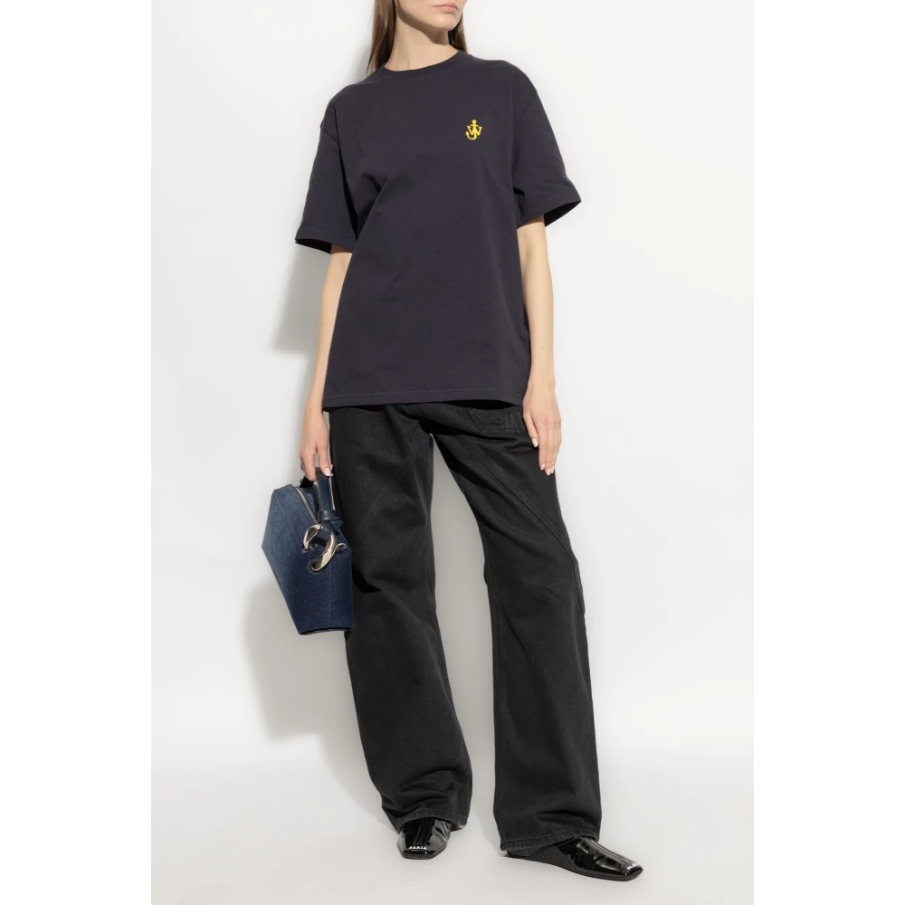 JW Anderson T-shirt met logo Blue Dames