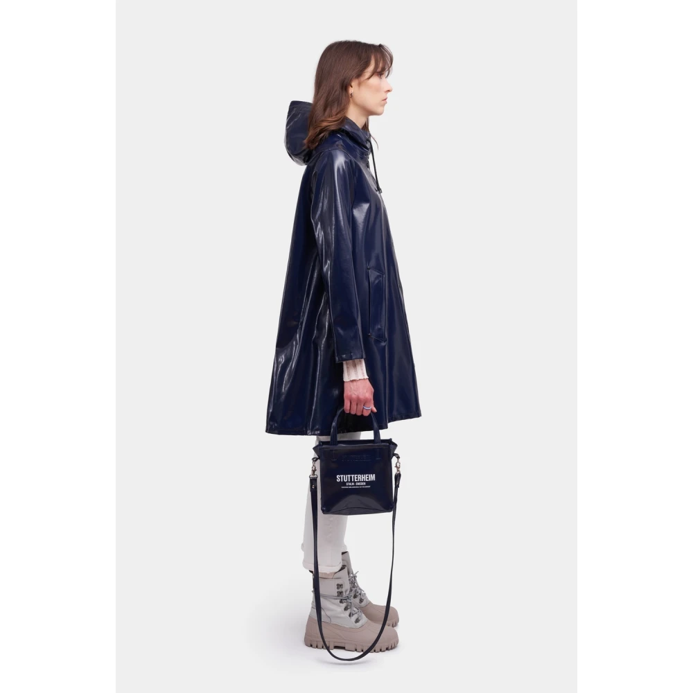 Stutterheim A-lijn Waterdichte Regenjas voor Vrouwen Blue Dames
