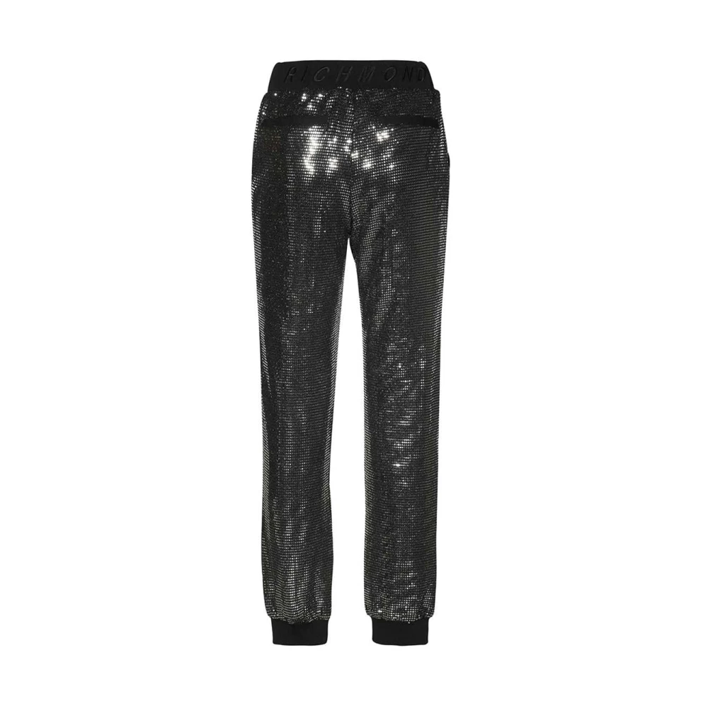 John Richmond Katoenen trainingsbroek met strass Black Dames