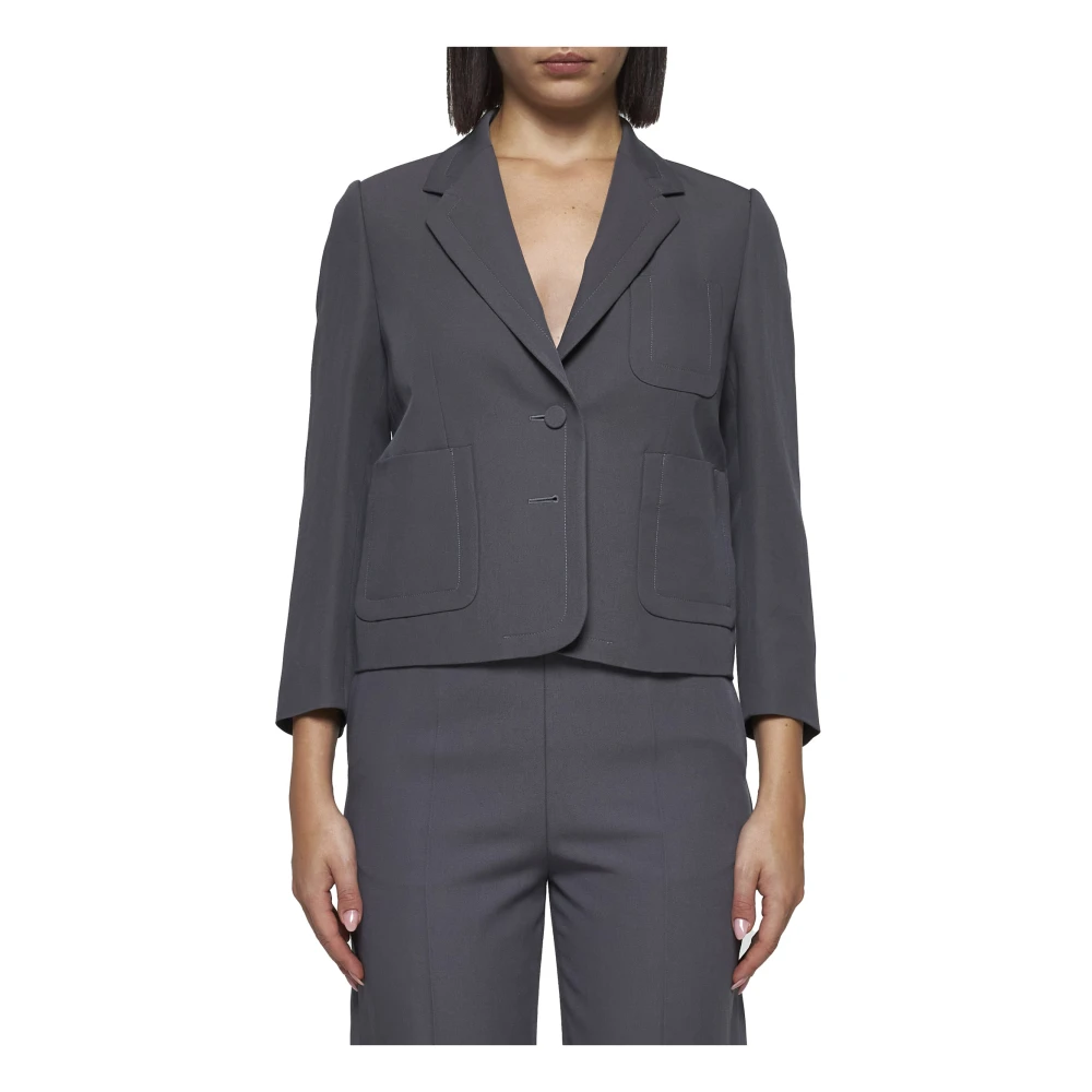 Dries Van Noten Beige Wolblend Blazer Jas Beige Dames
