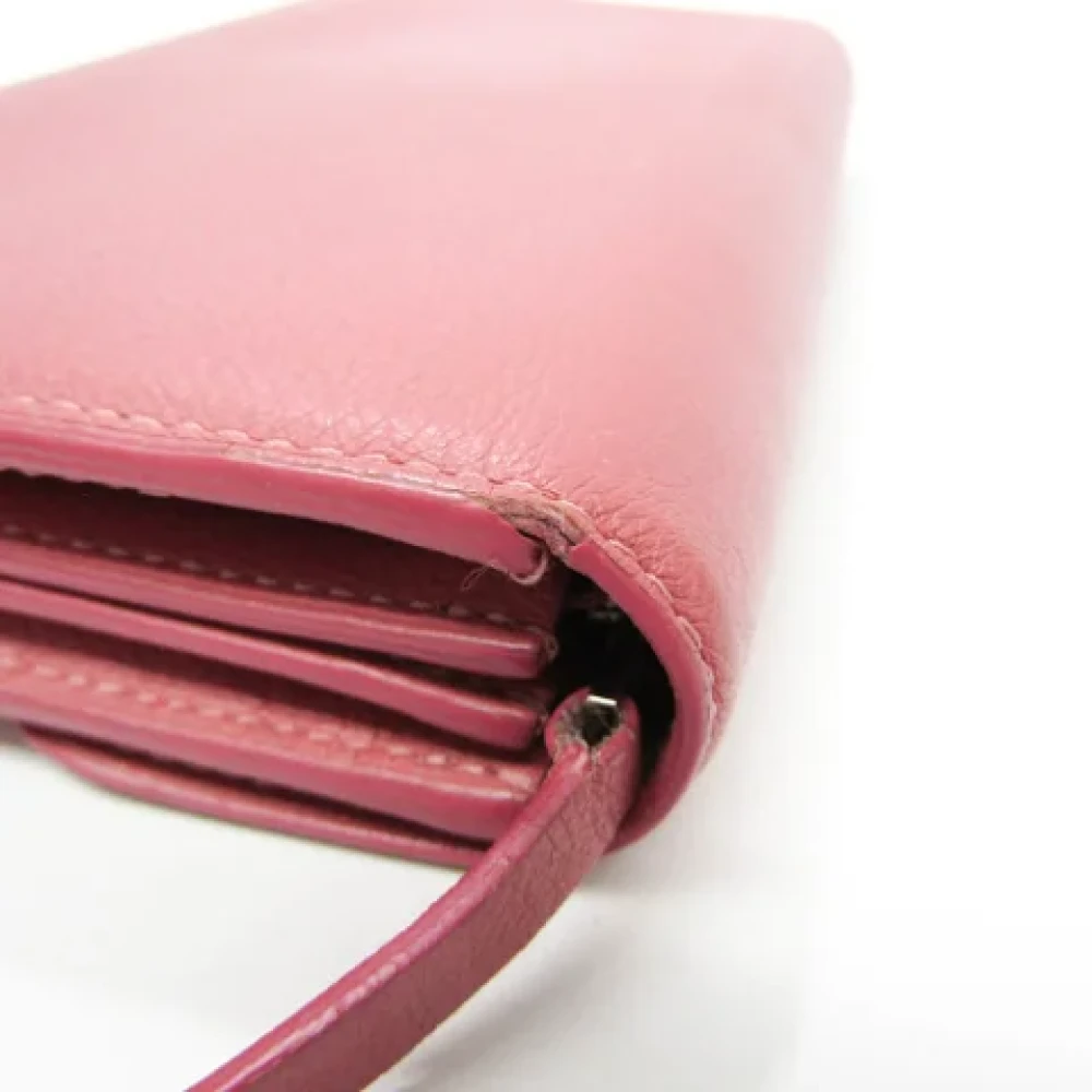Delvaux Pre-owned Leather wallets Pink Dames