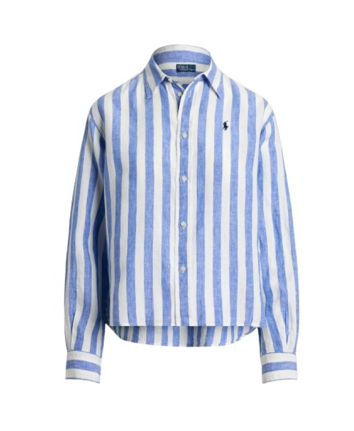 chemise-courte-a-rayures-en-lin