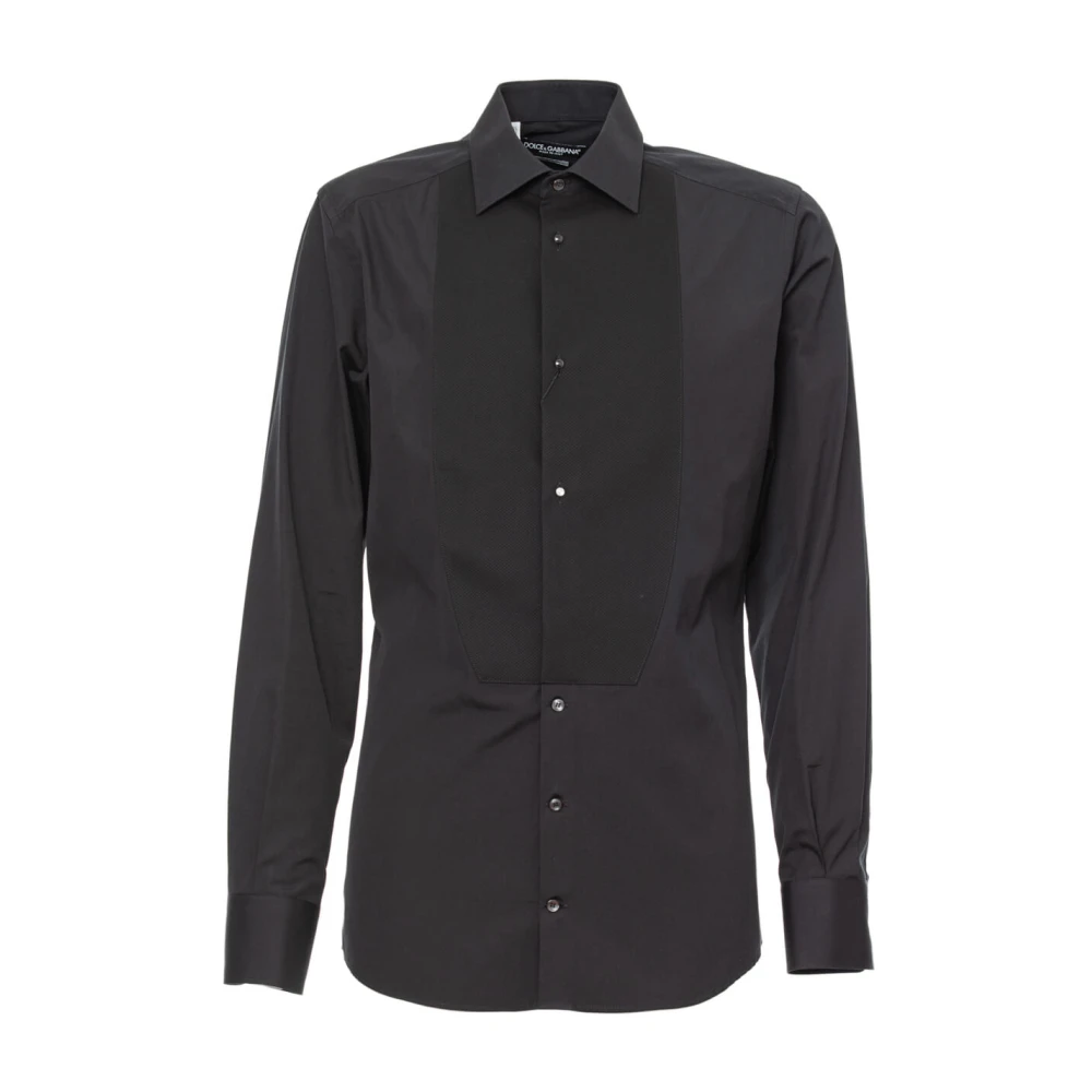 Dolce & Gabbana Men's Black Casual Shirts, Xl, Casual Cotton Shirt