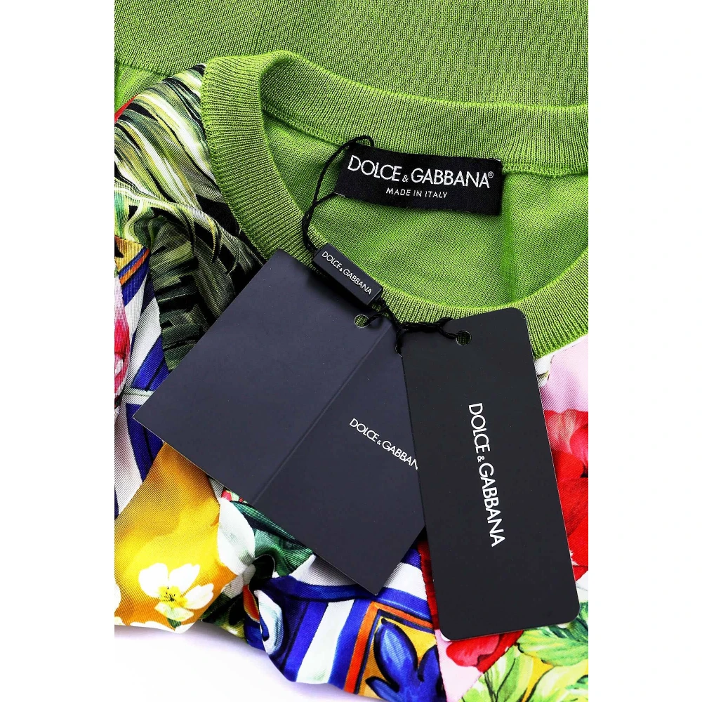 Dolce & Gabbana Bloemen Patch Jumper voor vrouwen Multicolor Dames