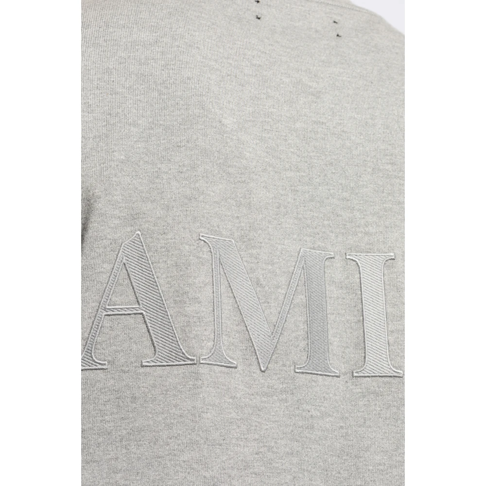 Amiri T-shirt met logo Gray Heren