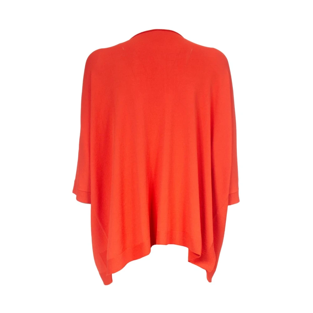 Le Tricot Perugia Bootnek 3 4 Mouw T-shirt Orange Dames