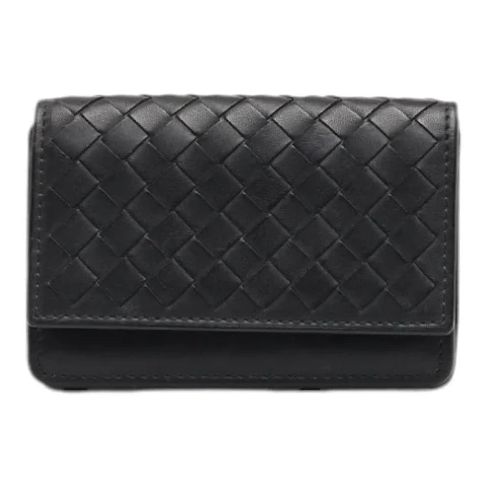 Bottega Veneta Vintage Pre-owned Leather wallets Black Dames