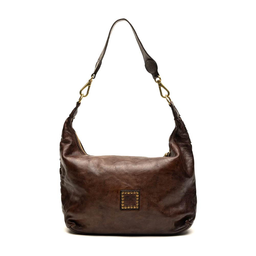 Campomaggi Bruine Schoudertas met Decoratie Brown Dames