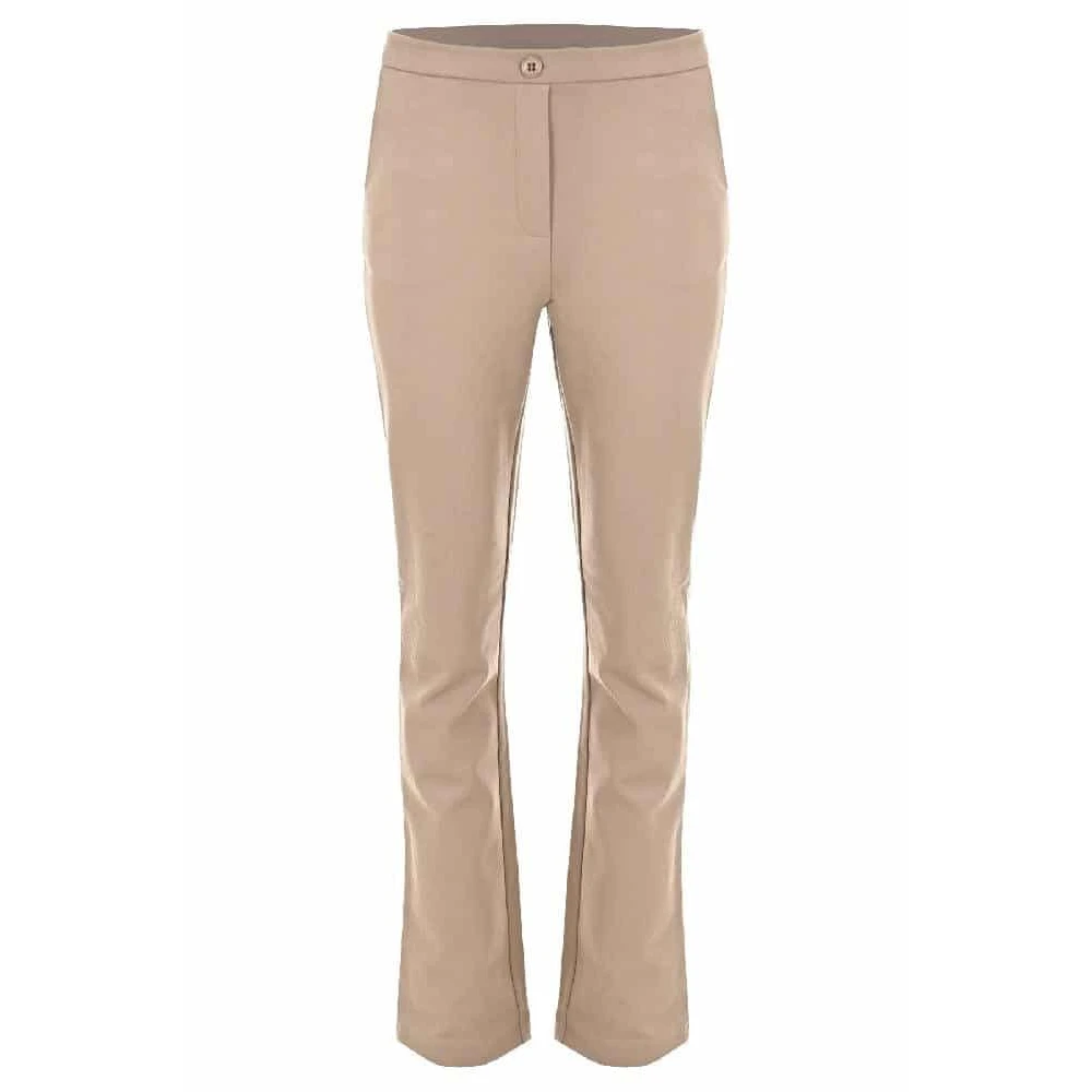 DNM Pure Elastische Band Basic Broek Beige Dames