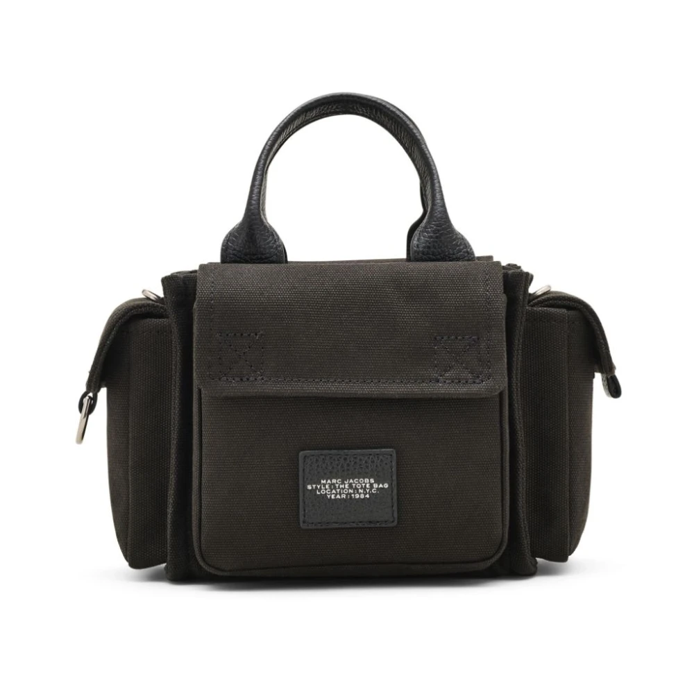 Marc Jacobs Canvas Logo Print Zwarte Tas Black Dames