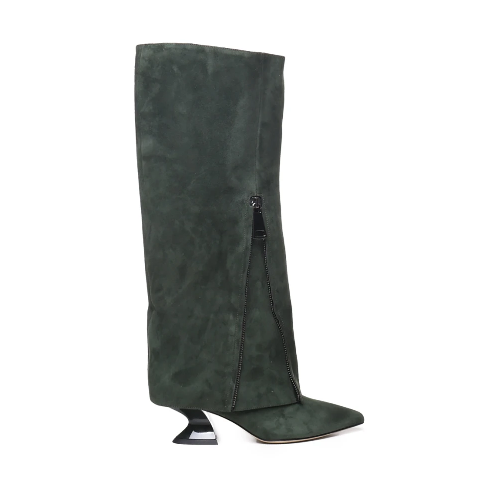 Bottes vertes clearance daim