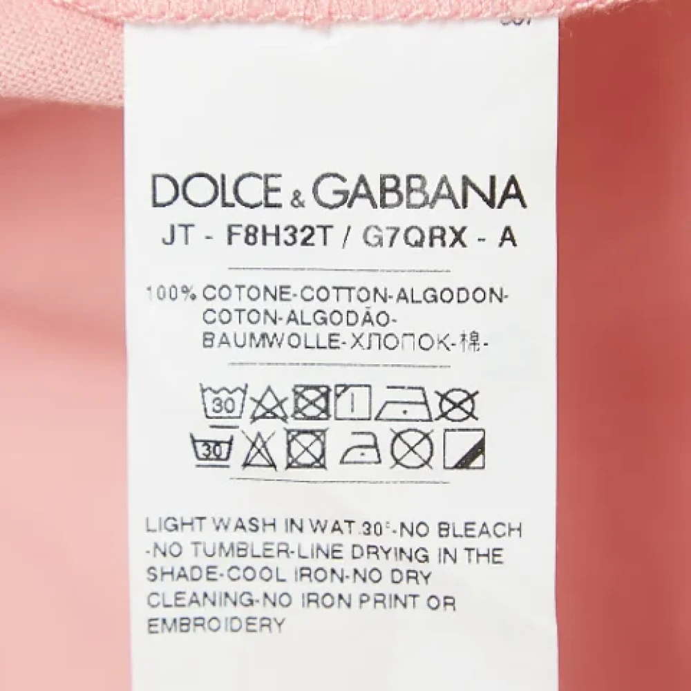 Dolce & Gabbana Pre-owned Cotton tops Pink Dames