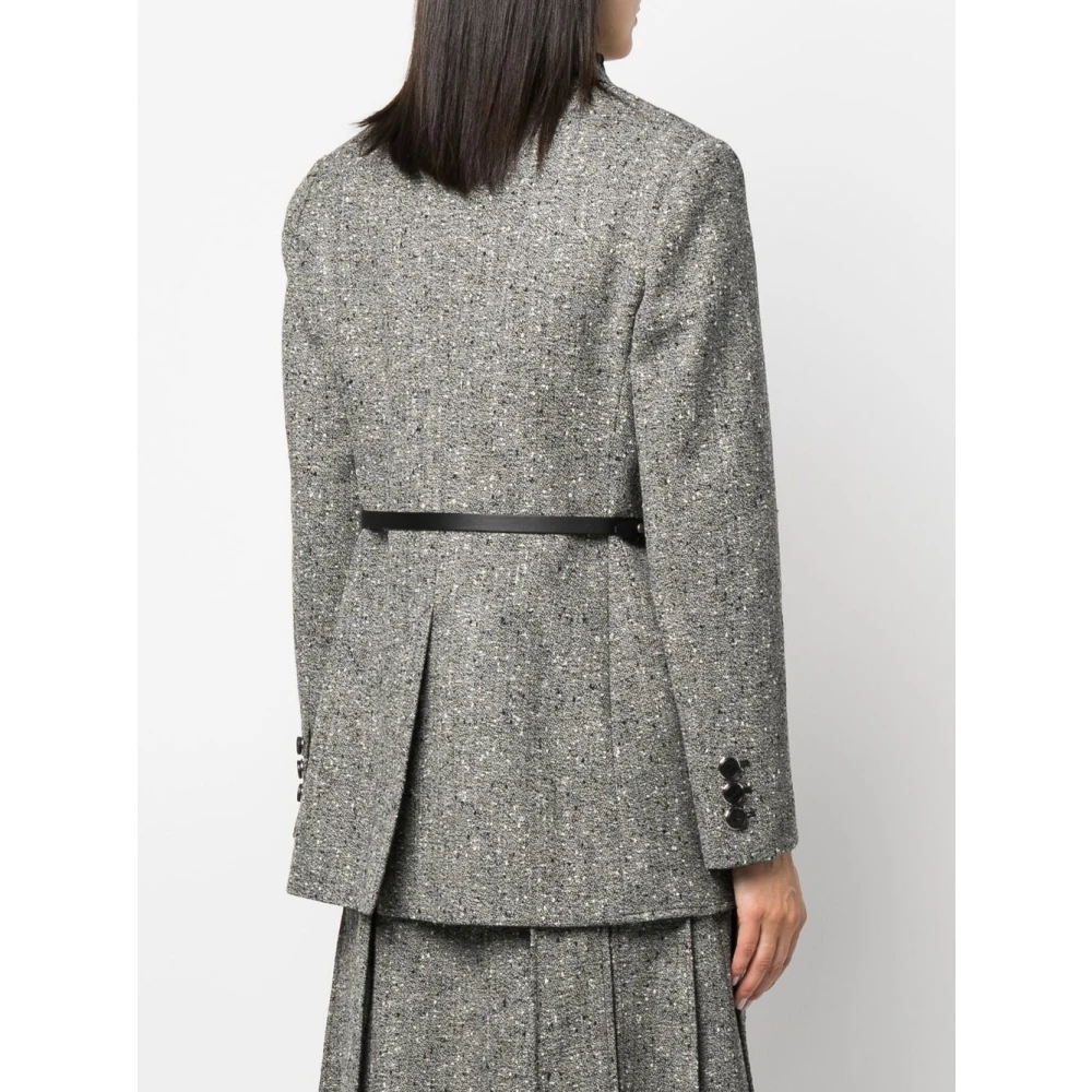 Durazzi Milano Grijze Wollen Blend Klassieke Jas Gray Dames