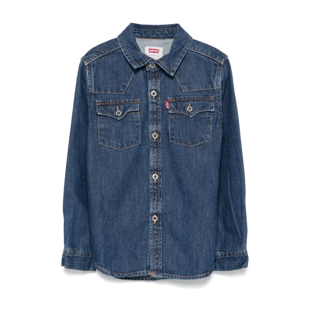 Levi's Blå Denim Western Style Skjorta Blue, Pojke