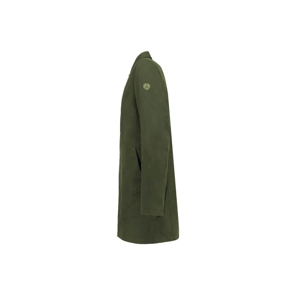 People of Shibuya Groene Slim-Fit Trenchcoat met Bedekte Knopen Green Heren