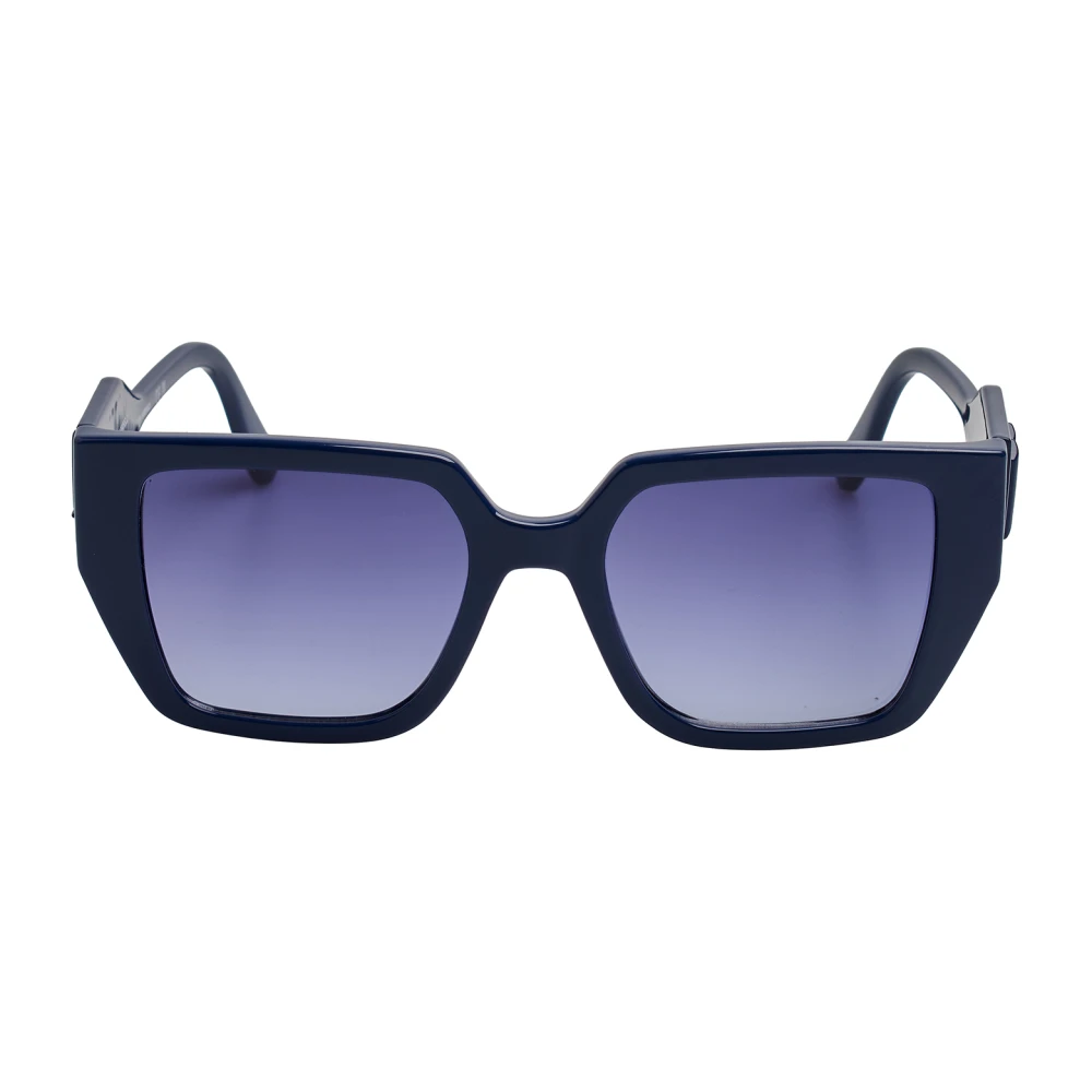 Karl Lagerfeld Women's Blue Rectangular Acetate Sunglasses