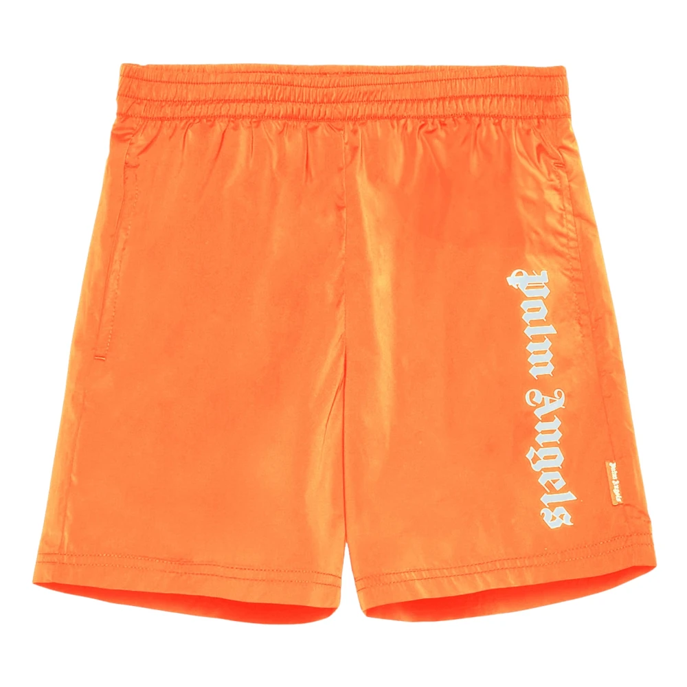 Palm Angels Boys Orange Kids Swimming Trunks, 10 Y, Overlogo Swim Shorts