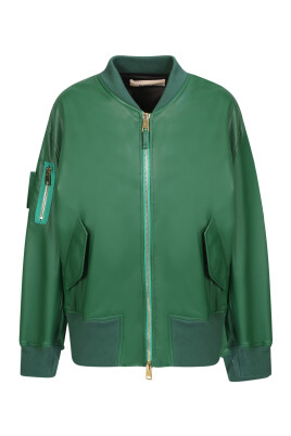 bomber-vert-en-similicuir