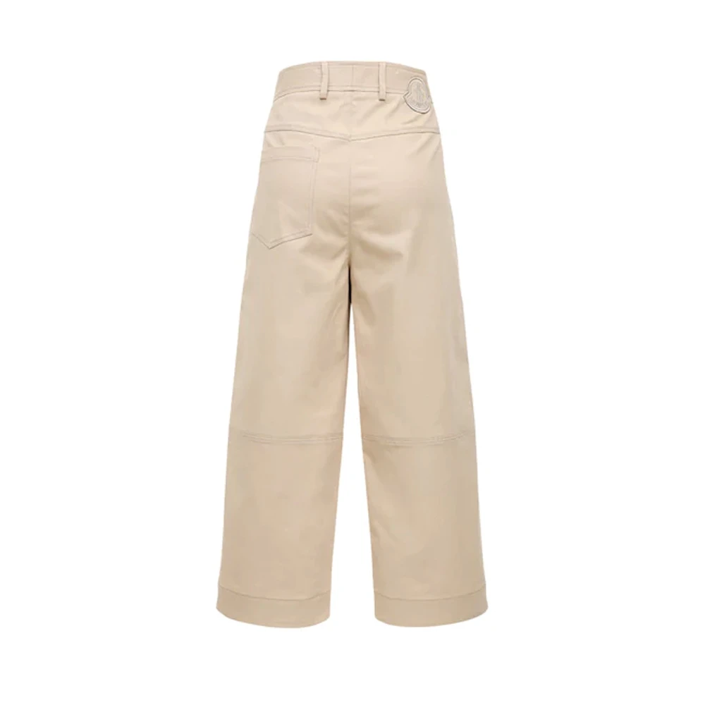 Moncler Culottes in katoen-elastaanmix Beige Dames