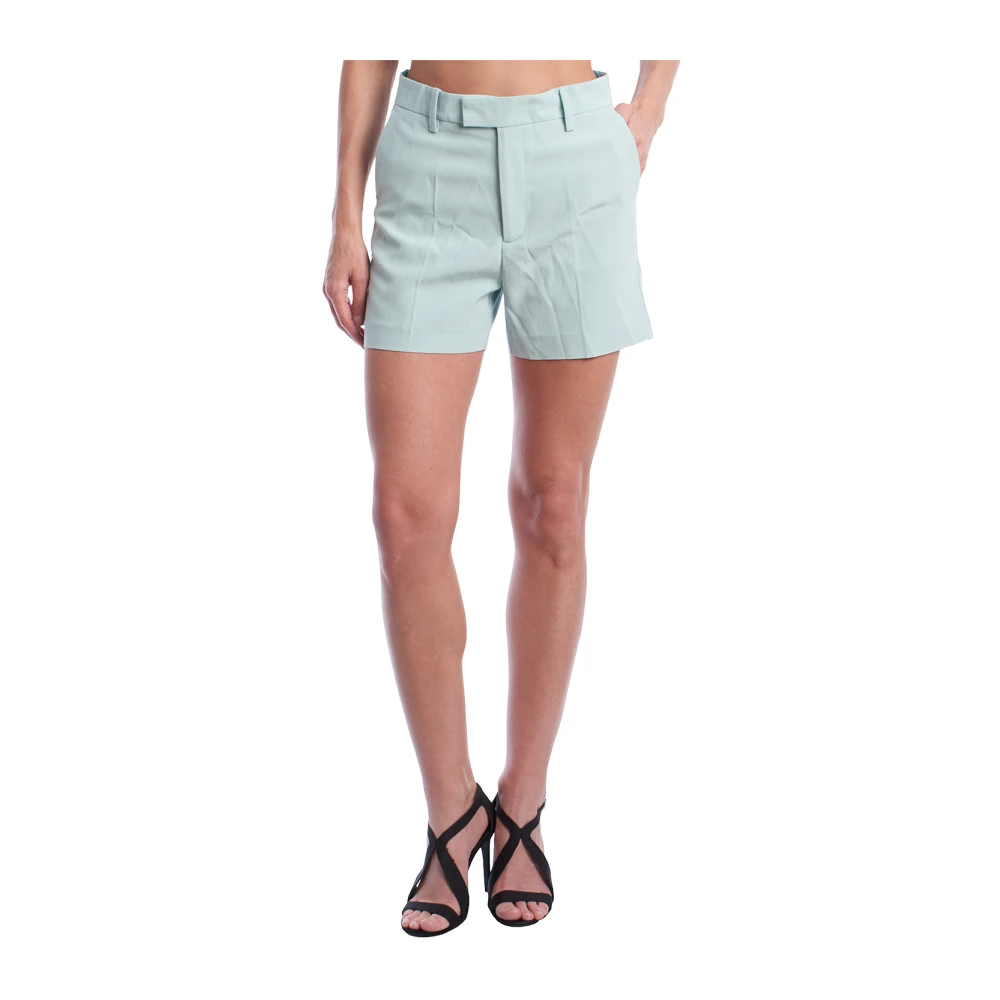 Zadig & Voltaire Women's Blue Pantalón Corto De Vestir Con Pinzas Y Corte Estructurado