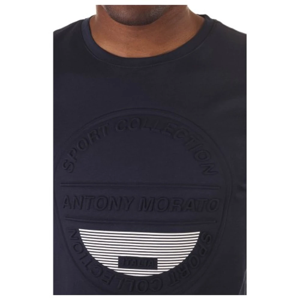 Antony Morato Heren T-shirt van 100% katoen Blue Heren