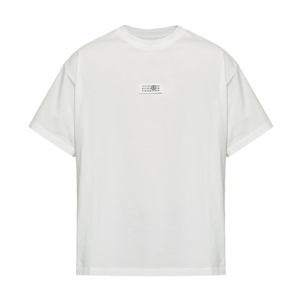 MM6 Maison Margiela Monogram Rib T-shirt White Heren
