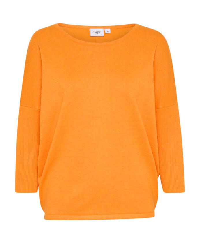 apricot-melange-r-neck-pullover-sweater