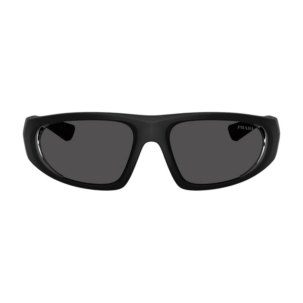 Prada Linea Rossa Black/Grey Ps B03s 1Bo06f Man Sunglasses Injected Geometric Normal - Image 2