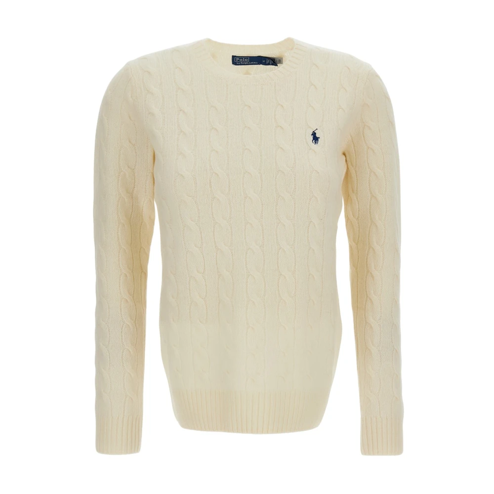 Polo Ralph Lauren White Round-Neck Knitwear, Female, Xs, Round-Neck Knitwear