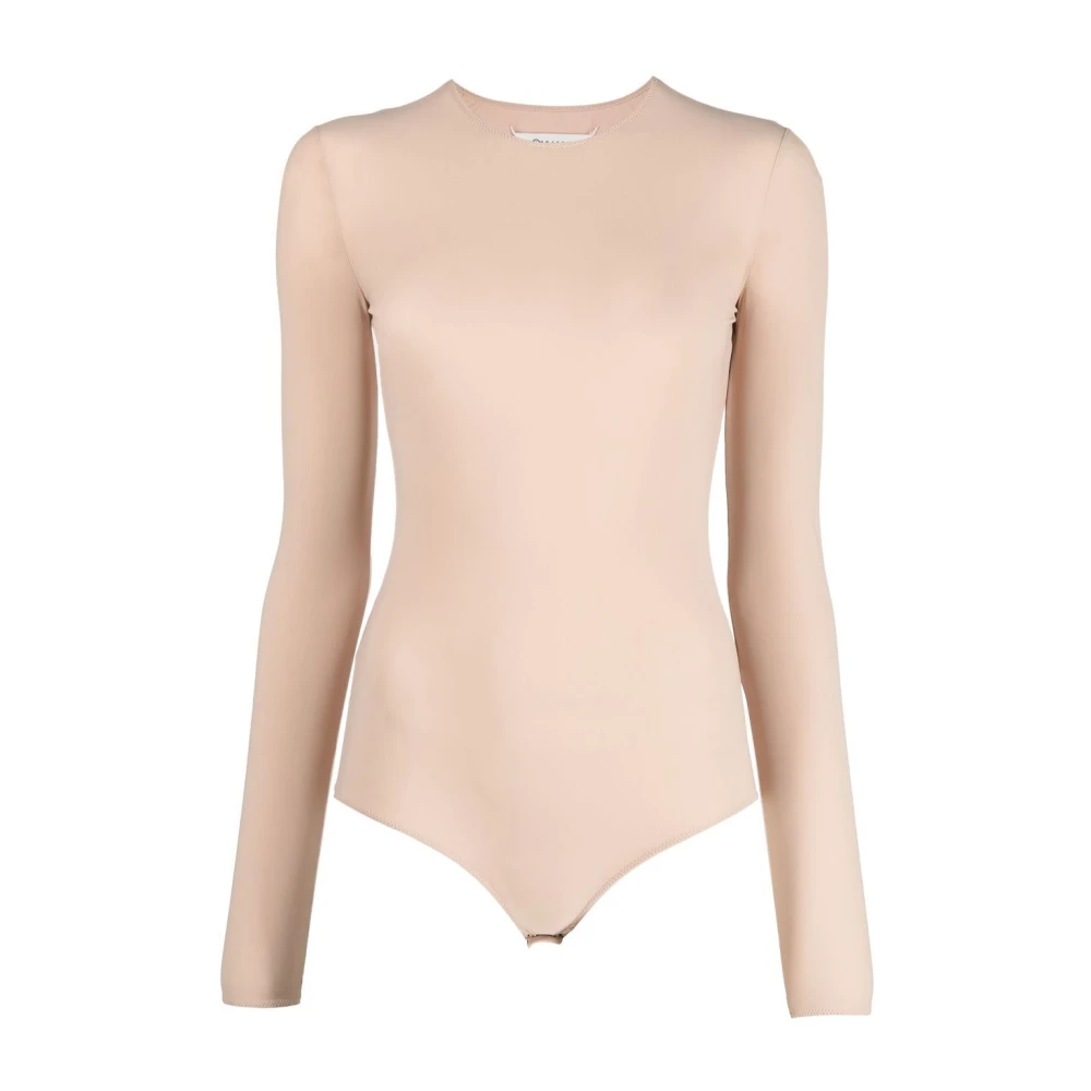 Maison Margiela , Full-Body, Female, Beige, Xs, Pink Stretch Nylon Bodysuit - Image 4